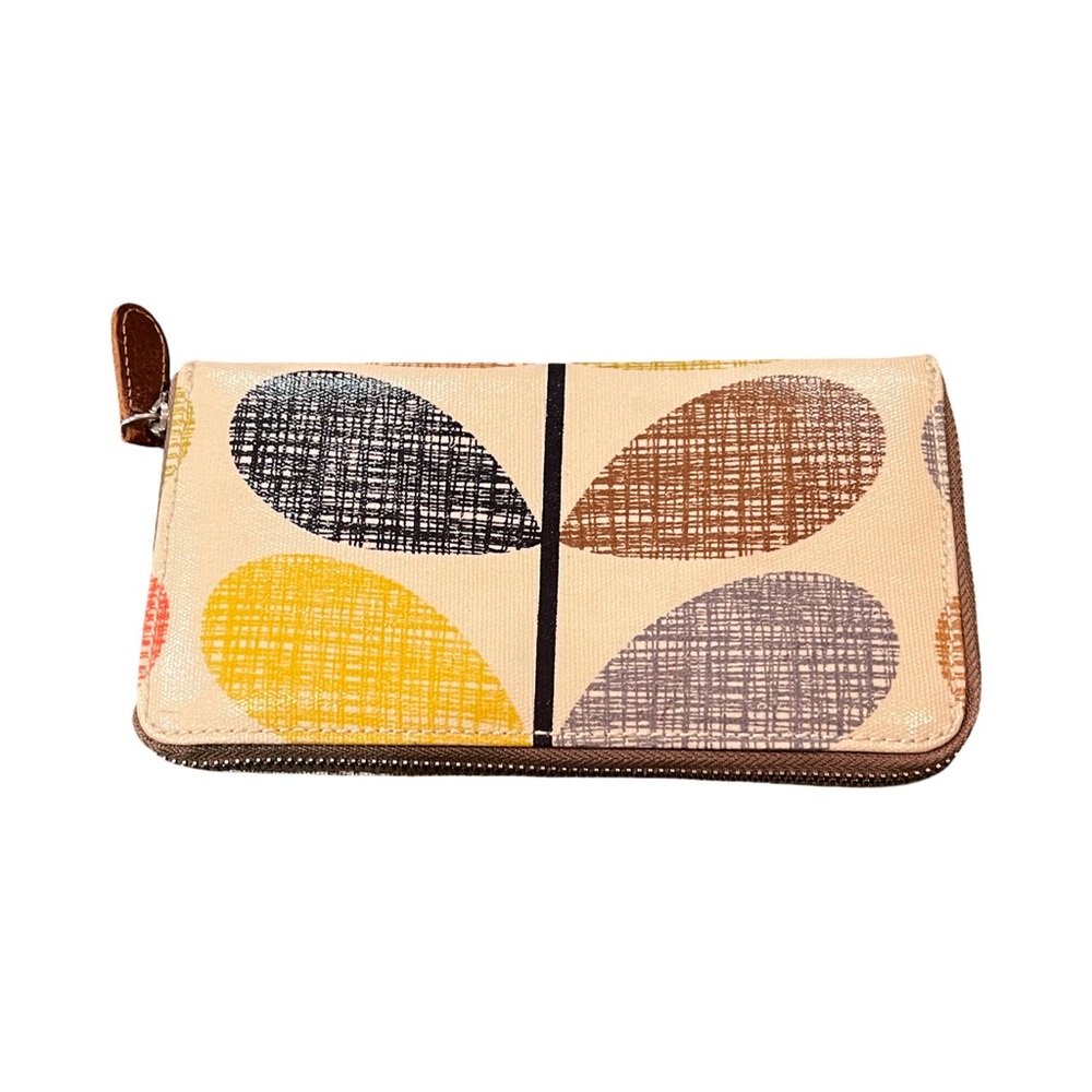 Orla Kiely Multicolor Leaf Pattern Wallet